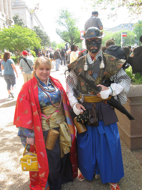 Costumed attendees at the 2012 Cherry Blossom Festival Parade